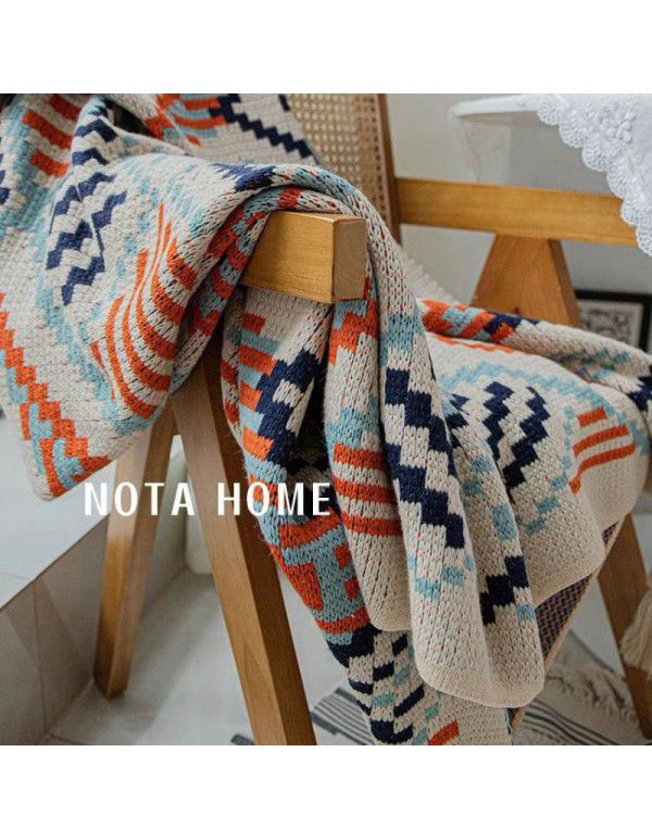 Camping blanket, office air conditioning blanket, knitting blanket, leg covering blanket, shawl, dormitory nap blanket, non cotton