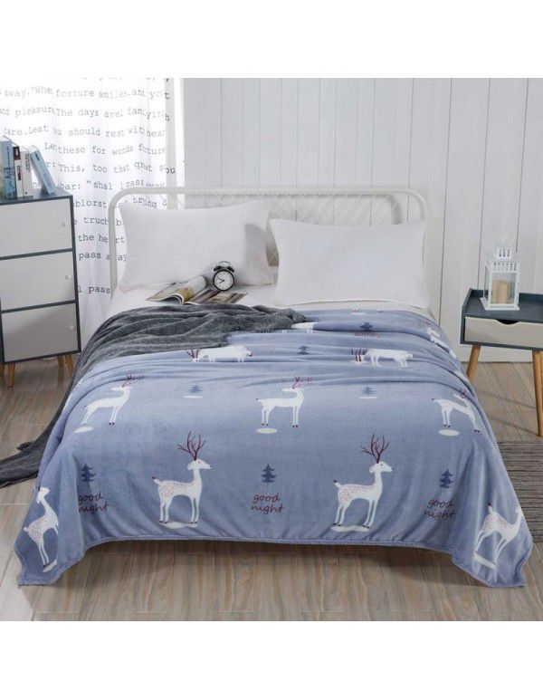 Coral blanket quilt thickened warm bed sheet flannel blanket event gift logo
