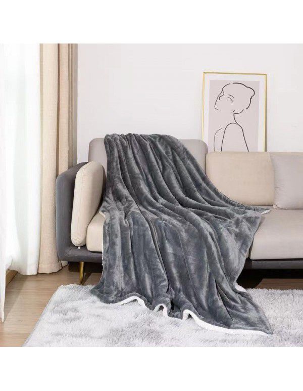 New flannel blanket Double layer cashmere blanket Farad blanket Wholesale pure polar blanket
