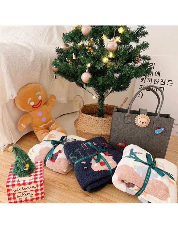 Soft half woolen blanket autumn and winter quilt feather gauze blanket spring and autumn baby blanket 100 * 100