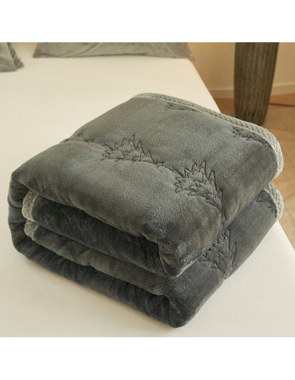 Farai velvet milk velvet composite blanket Double layer blanket Three layer blanket Single double thickened blanket Cotton blanket