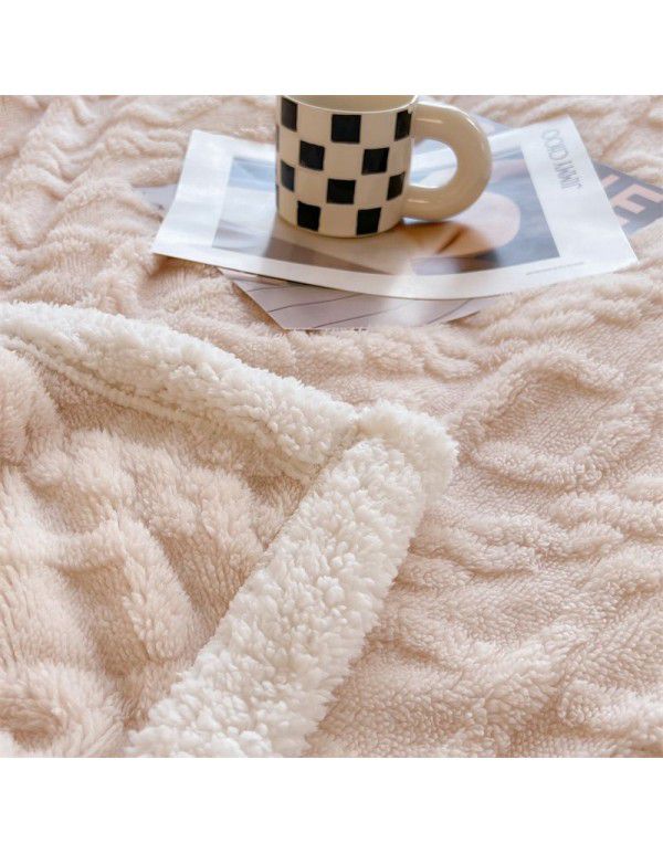 Taff nap blanket thickened lamb wool blanket in winter solid color spring and autumn blanket coral blanket wholesale