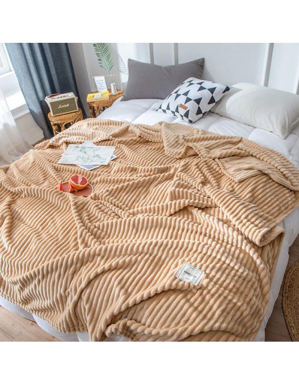 Magic plush blanket cover blanket comfort milk velvet air conditioning blanket flannel towel quilt coral double-sided blanket wholesale