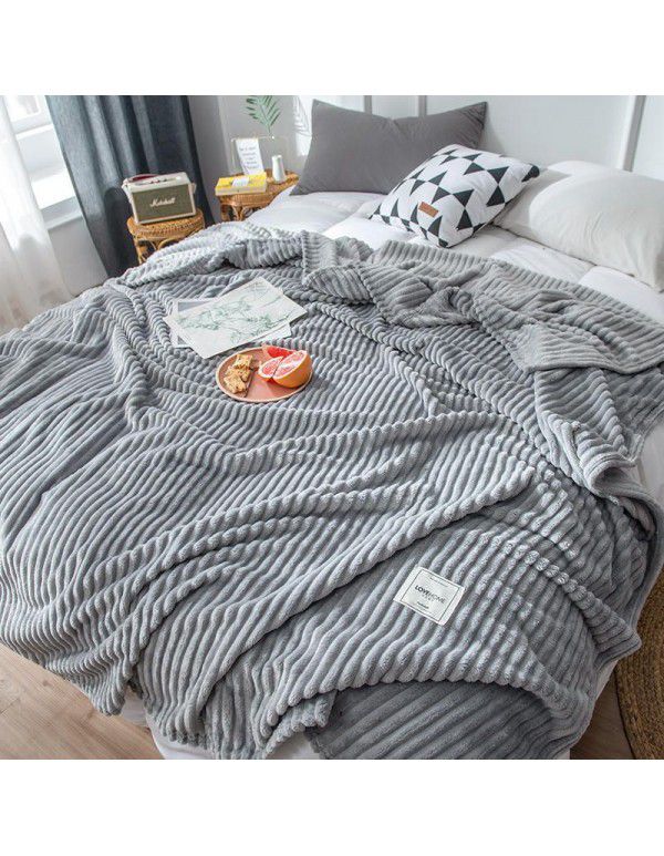 Magic plush blanket cover blanket comfort milk velvet air conditioning blanket flannel towel quilt coral double-sided blanket wholesale