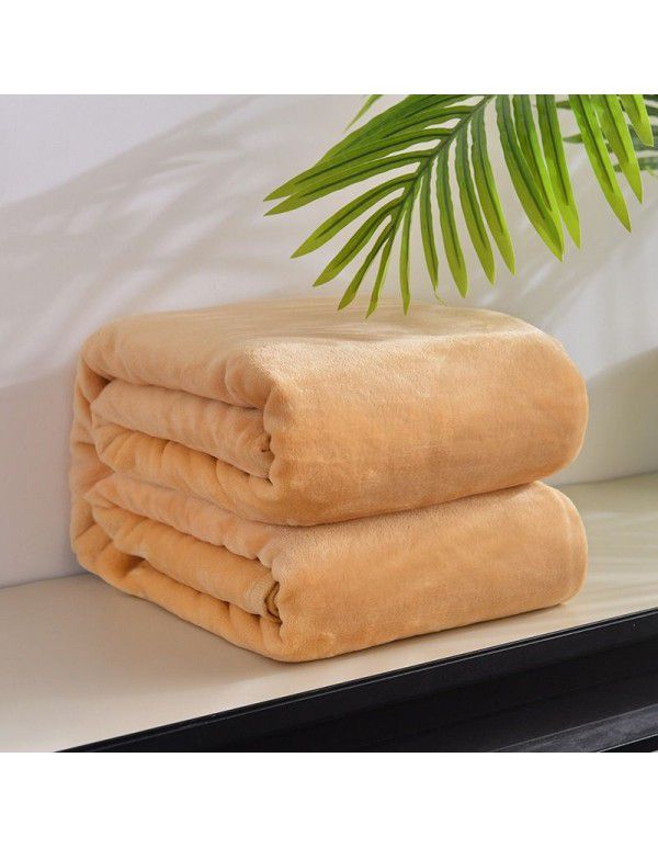 Wholesale of Falai velvet blanket blanket solid coral velvet blanket plain blanket bed sheet