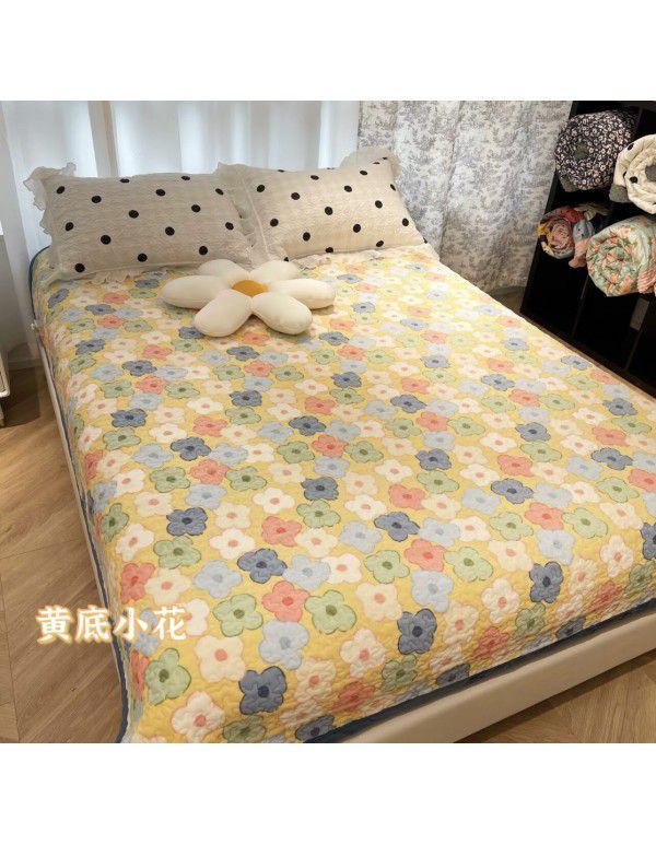 Winter Teddy plush thickened milk wool blanket bedding straight edge milk wool thickened bed blanket
