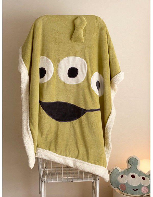 One wholesale ins small red book large version patch cloth embroidered cartoon children single and double lamb blanket