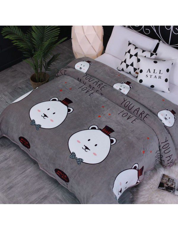 Factory Factory Winter Thickened Warm Blanket Gift Wholesale Coral Blanket Sheet Flannel Blanket