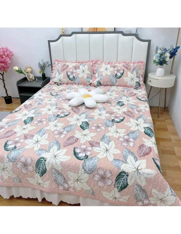 Winter Teddy plush thickened milk wool blanket bedding straight edge milk wool thickened bed blanket