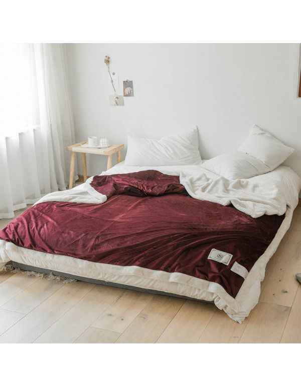 New flannel blanket Double layer cashmere blanket Farad blanket Wholesale pure polar blanket