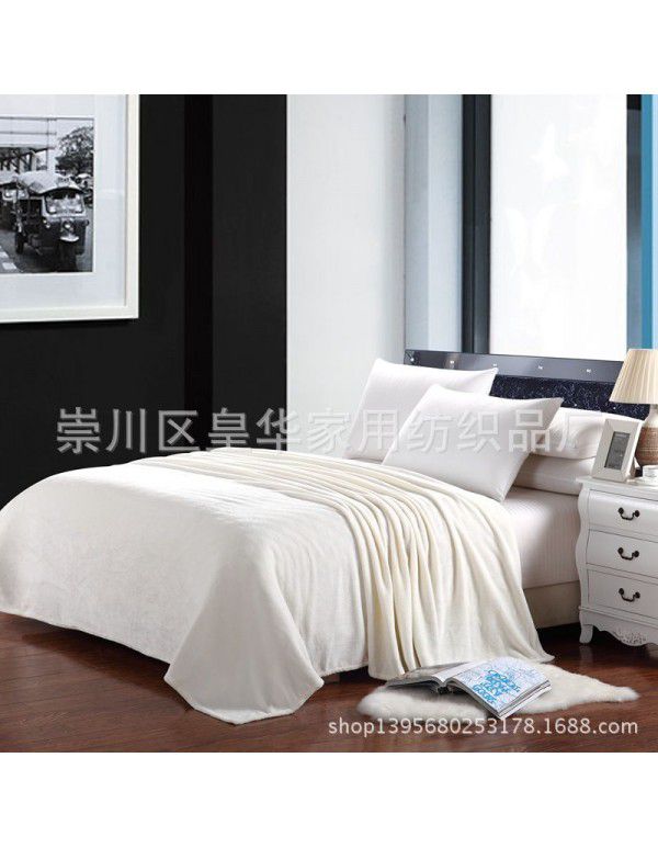 Pure color Farai blanket blanket coral wool bedspread double-sided blanket children blanket gift wholesale