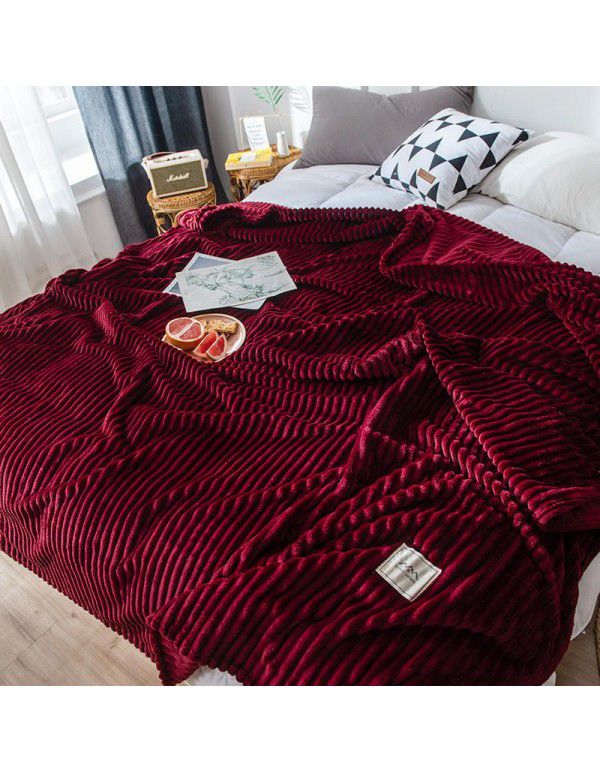 Magic plush blanket cover blanket comfort milk velvet air conditioning blanket flannel towel quilt coral double-sided blanket wholesale