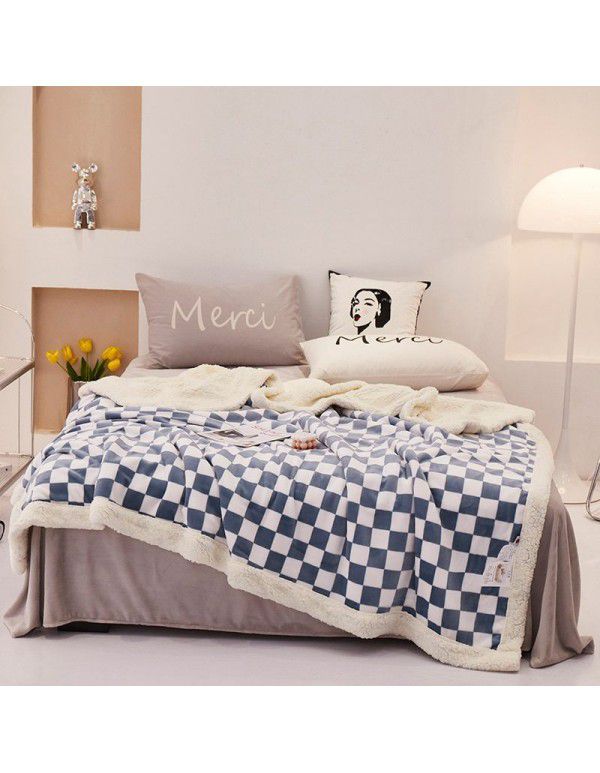 Wholesale of new solid color milk wool blanket, tuff blanket, thickened cashmere lunch blanket, children's blanket manufacturers