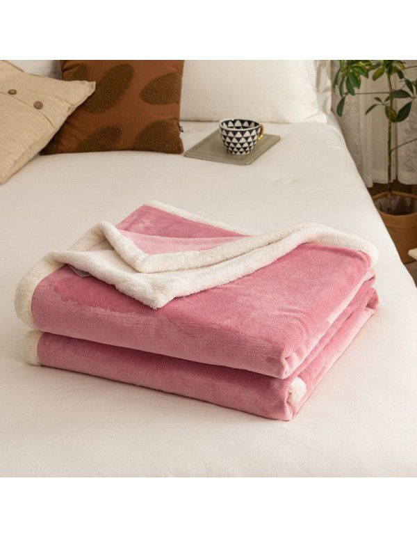 New flannel blanket Double layer cashmere blanket Farad blanket Wholesale pure polar blanket