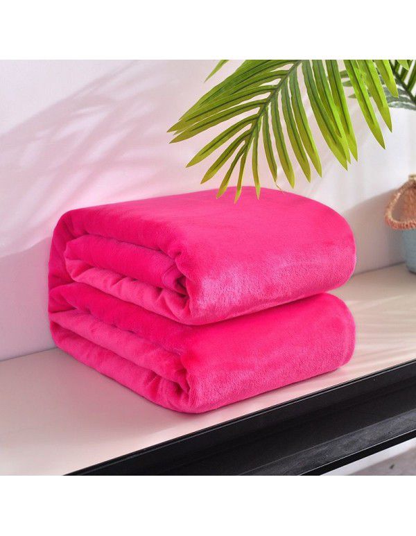 Wholesale of Falai velvet blanket blanket solid coral velvet blanket plain blanket bed sheet