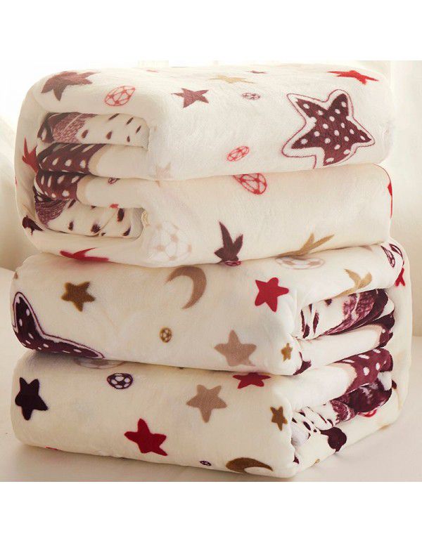 Source manufacturers supply a large number of flannel air conditioning blankets, small double-sided blankets, carpetable flannel blankets for foreign trade