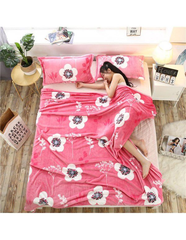 Marten blanket flannel summer nap blanket blanket blanket bed sheet student bed single double air-conditioned blanket
