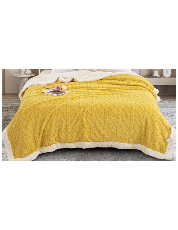 Hot autumn and winter taff blanket cover blanket warm cashmere anti-static office travel blanket bed wholesale