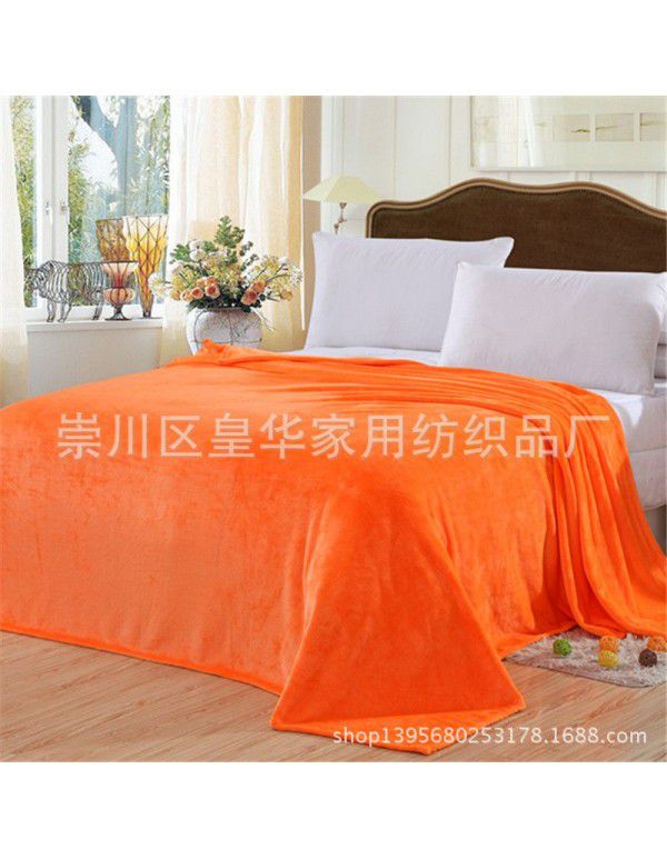 Pure color Farai blanket blanket coral wool bedspread double-sided blanket children blanket gift wholesale