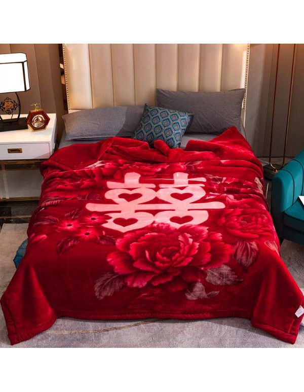 Winter Raschel blanket, towel, blanket, lint free, super soft, thickened Farai blanket, gift wholesale
