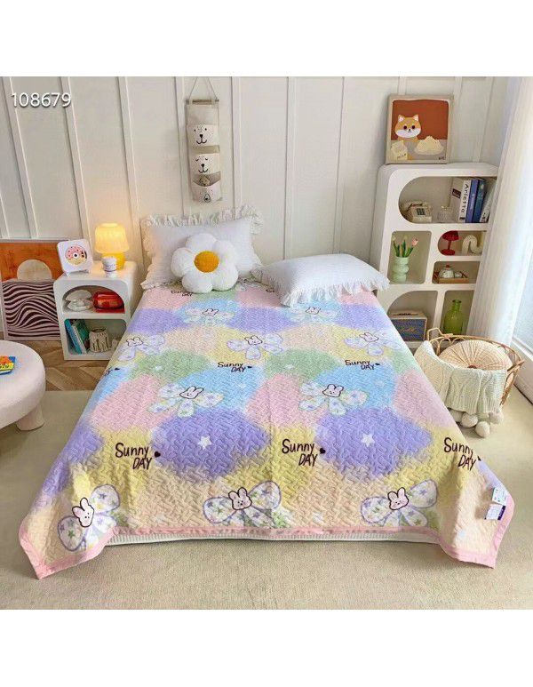 Winter Teddy plush thickened milk wool blanket bedding straight edge milk wool thickened bed blanket