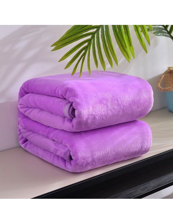 Wholesale of Falai velvet blanket blanket solid coral velvet blanket plain blanket bed sheet