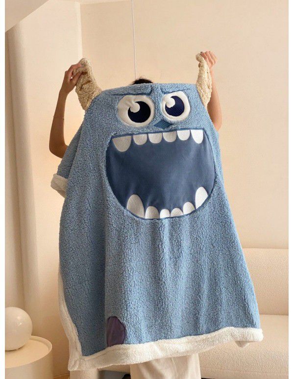 One wholesale ins small red book large version patch cloth embroidered cartoon children single and double lamb blanket