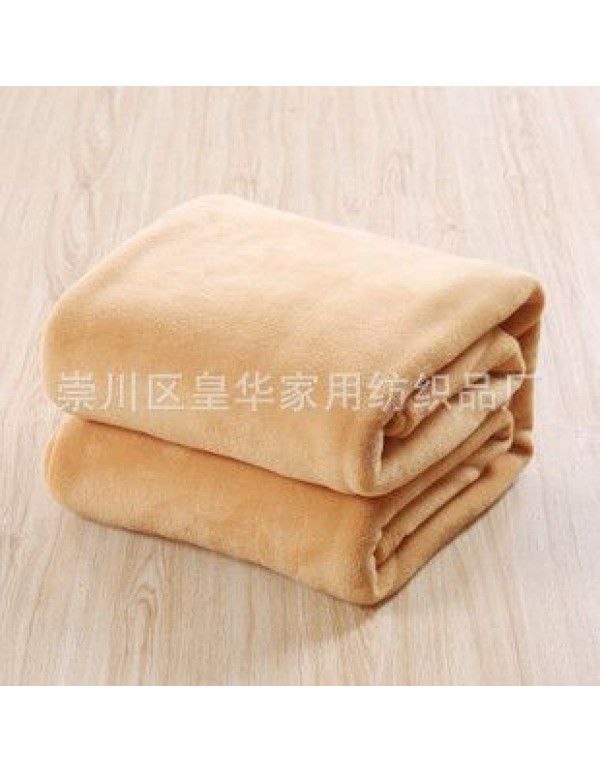 Pure color Farai blanket blanket coral wool bedspread double-sided blanket children blanket gift wholesale
