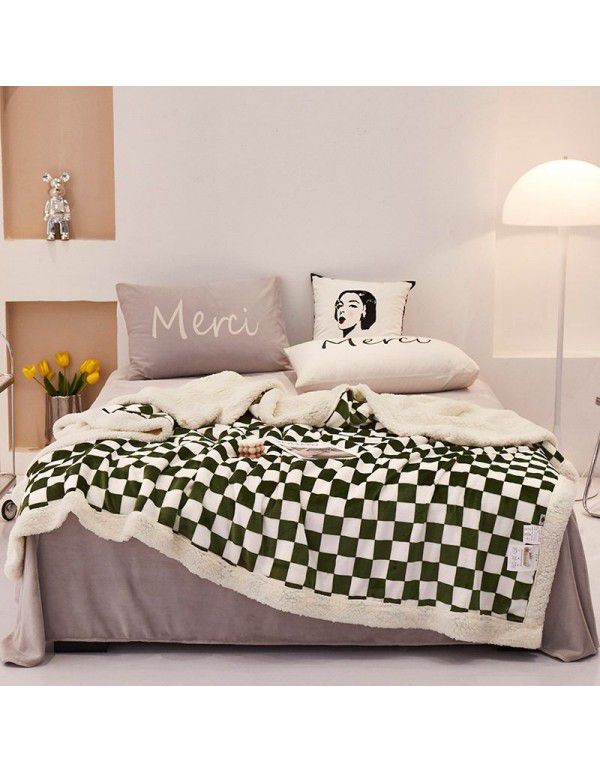 Wholesale of new solid color milk wool blanket, tuff blanket, thickened cashmere lunch blanket, children's blanket manufacturers