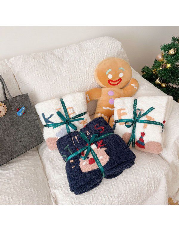 Soft half woolen blanket autumn and winter quilt feather gauze blanket spring and autumn baby blanket 100 * 100
