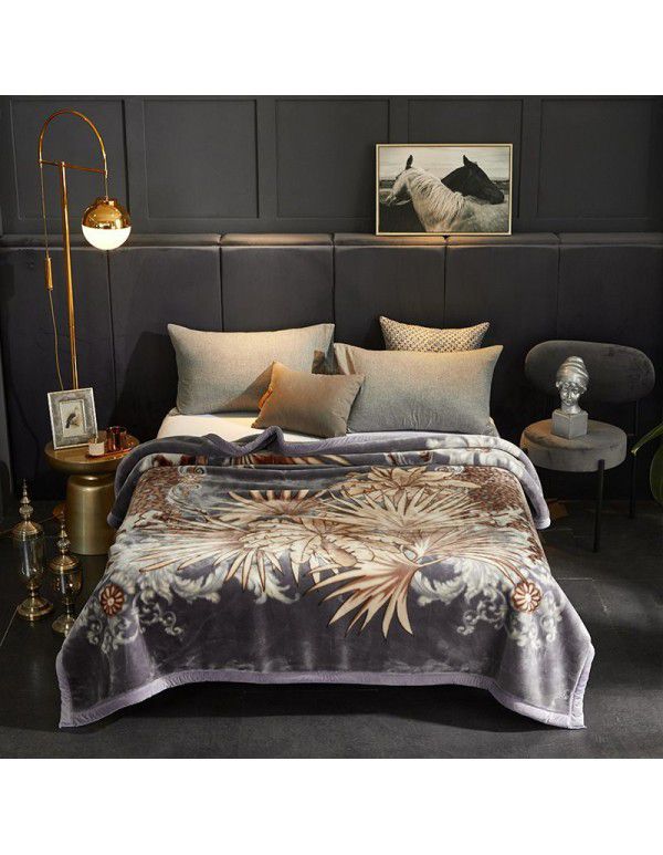 Blanket thickened thermal insulation double Raschel 9kg double layer cloud blanket Angola blanket wholesale