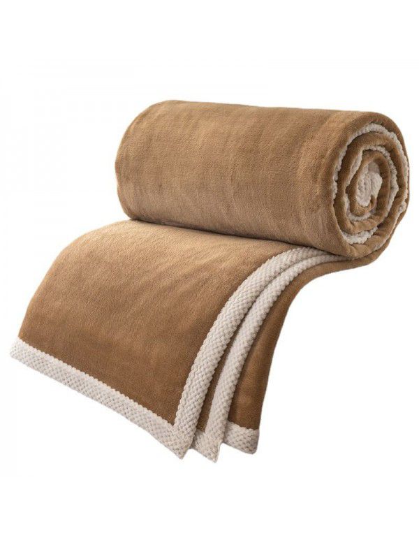 Network Red Hot Double Sided Thickened Milk Felt Blanket Flange Felt Quilt Winter Sheet Blanket Midday Sleeping Blanket
