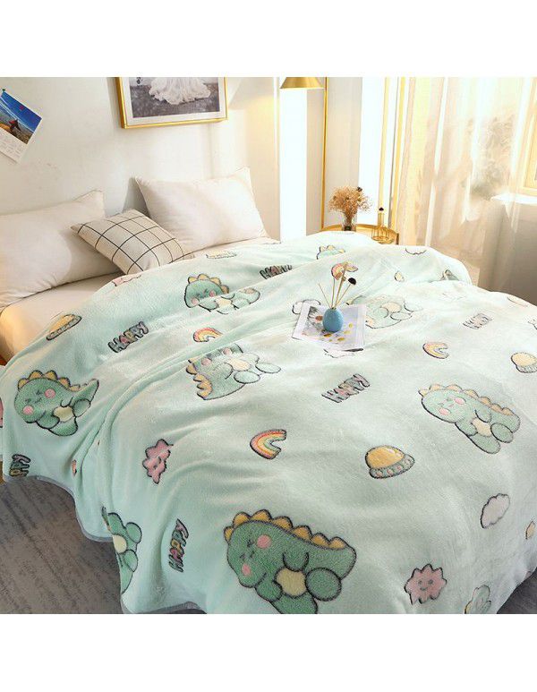 Ins Rainbow Bear~Korean Snow Flower Blanket Office Nap Leisure Sofa Blanket Air Conditioner Blanket in Summer