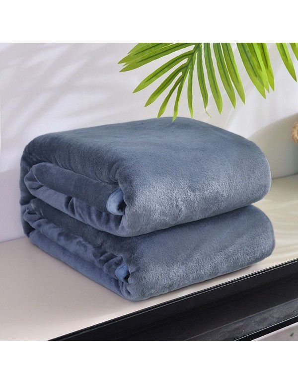 Wholesale of Falai velvet blanket blanket solid coral velvet blanket plain blanket bed sheet