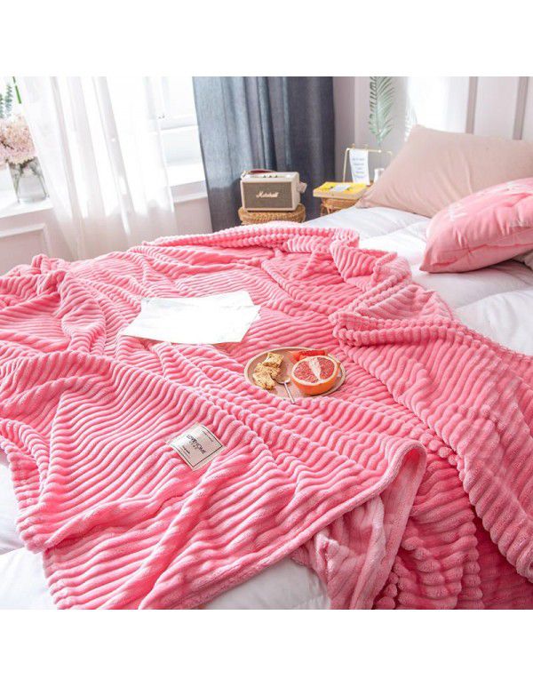 Magic plush blanket cover blanket comfort milk velvet air conditioning blanket flannel towel quilt coral double-sided blanket wholesale