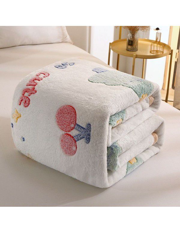 Ins Rainbow Bear~Korean Snow Flower Blanket Office Nap Leisure Sofa Blanket Air Conditioner Blanket in Summer