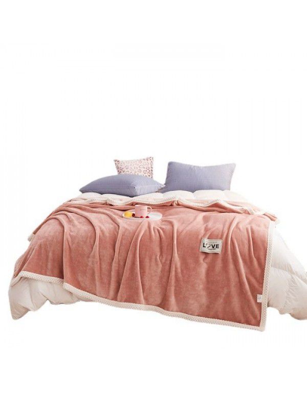 Pure color milk fluff blanket sofa cover blanket nap blanket gift blanket with exquisite gift box