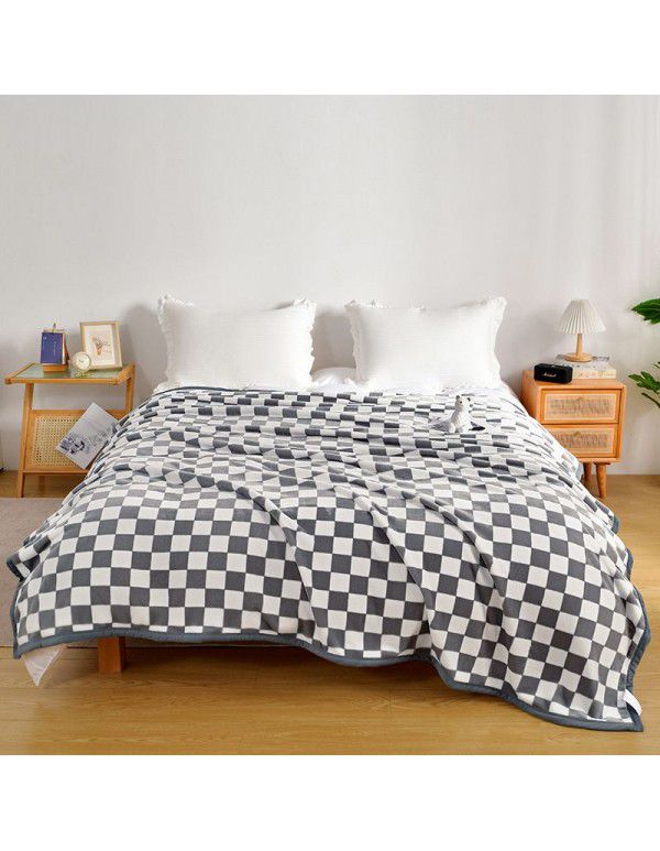 Thickened milk wool blanket 400g autumn and winter afternoon nap blanket Farai wool blanket single double wool bed sheet