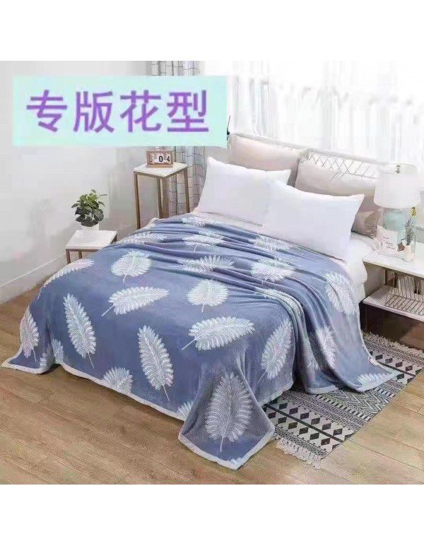 Flannel blanket printing warm winter blanket home printing blanket will be sold gift blanket factory goods