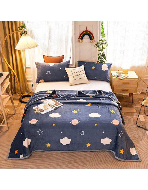Gift Blanket Milk Blanket Coral Blanket Flannel Blanket Marten Blanket Thick Casual Blanket Bed Blanket Lamb Blanket