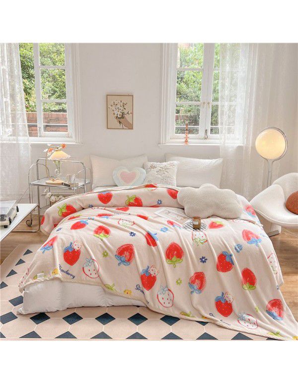 Gift Blanket Milk Blanket Coral Blanket Flannel Blanket Marten Blanket Thick Casual Blanket Bed Blanket Lamb Blanket