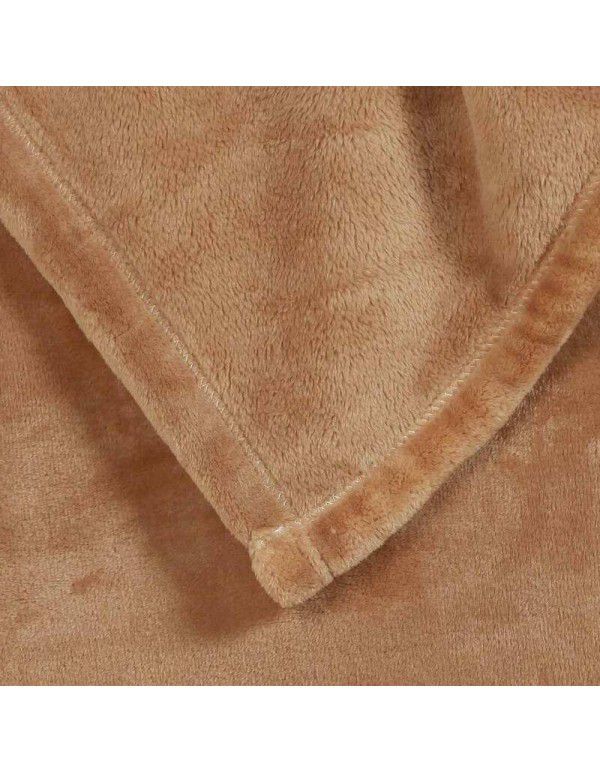 Nap blanket flannel solid color blanket blanket nap air conditioning blanket foreign trade tail cargo clearance disposal bedding