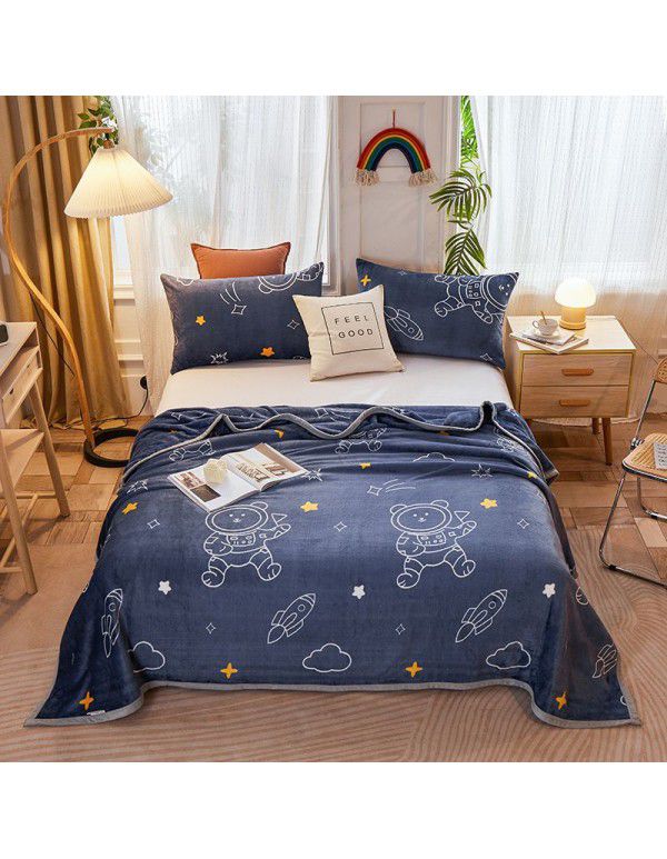 Gift Blanket Milk Blanket Coral Blanket Flannel Blanket Marten Blanket Thick Casual Blanket Bed Blanket Lamb Blanket