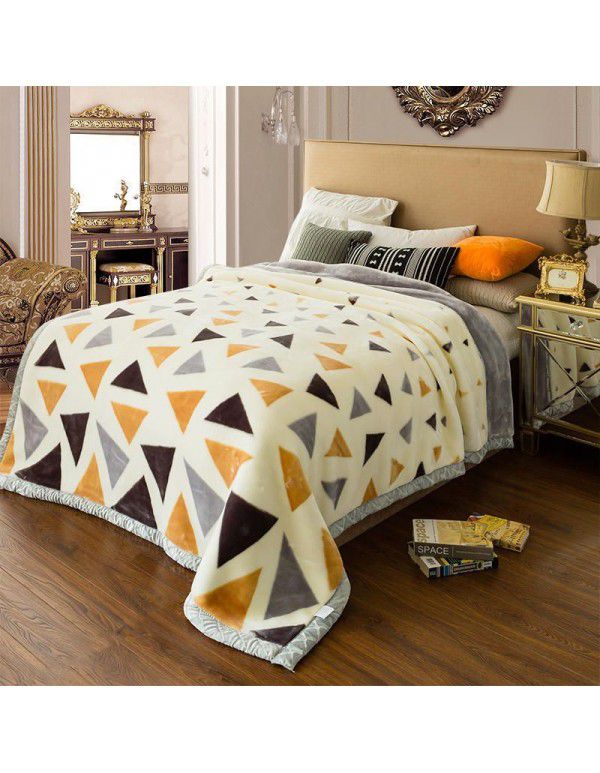New thickened raschel blanket manufacturer cover blanket winter super soft double-layer wedding blanket Farai velvet group purchase wholesale