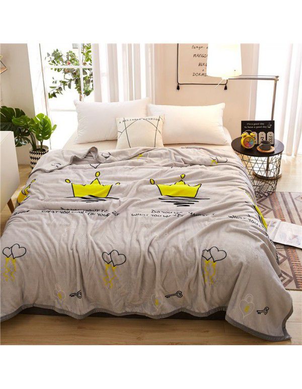Gift Blanket Milk Blanket Coral Blanket Flannel Blanket Marten Blanket Thick Casual Blanket Bed Blanket Lamb Blanket