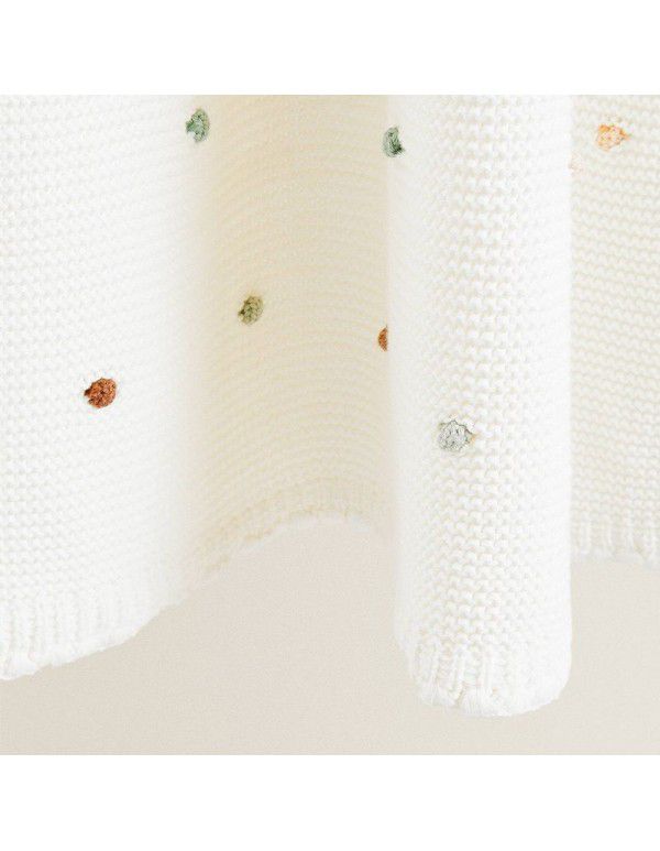 Za * rahome same cotton hook edge nap air conditioning blanket for small people simple household photo sofa knitted blanket