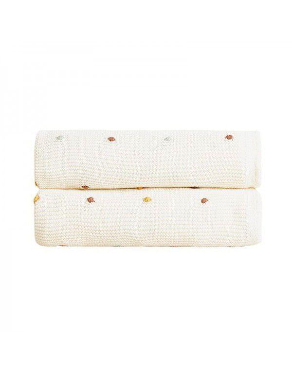 Za * rahome same cotton hook edge nap air conditioning blanket for small people simple household photo sofa knitted blanket