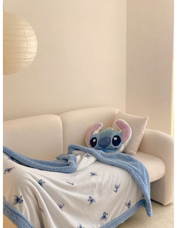 Soft Children Cartoon Lamb Fleece Blanket Double Layer Thick Milk Fleece Warm Blanket Mickey Donald Duck Baby Blanket