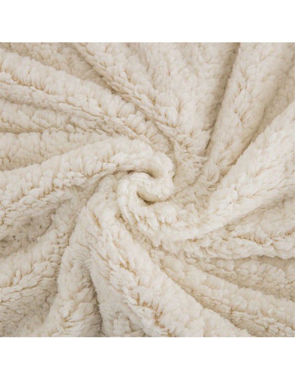 Factory direct sale coral wool thickened solid color blanket bedding gift blanket air conditioning blanket blanket wholesale