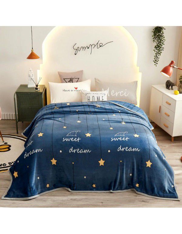 Gift Blanket Milk Blanket Coral Blanket Flannel Blanket Marten Blanket Thick Casual Blanket Bed Blanket Lamb Blanket
